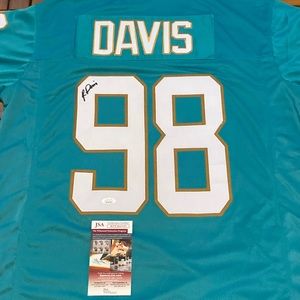 MIAMI DOLPHINS SIGNED RAEKWON DAVIS ON FIELD STYLE JERSEY JSA WITNESSED COA